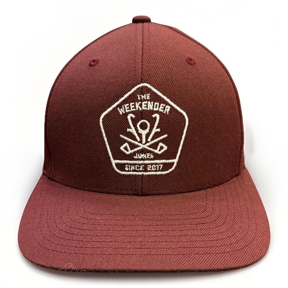 Jones Sports Co Mens Burgundy The Weekender Golf Adjustable SnapBack Hat Cap
